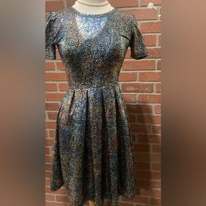 LuLaRoe small Amelia in Oil Slick Special Edition